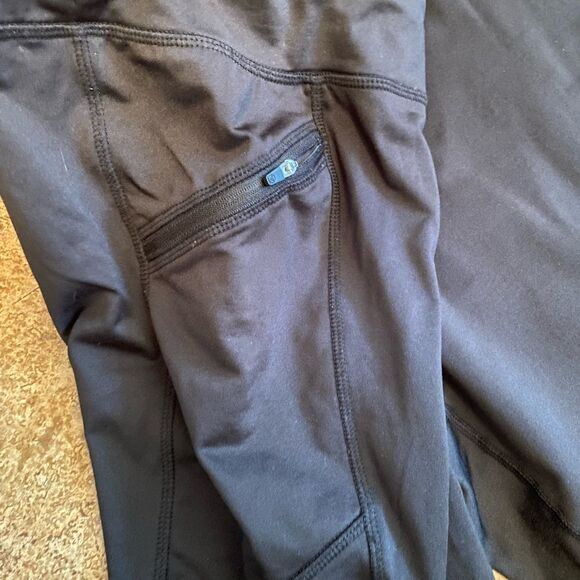 Livi Active by Lane‎ Bryant high waist black and turquoise 7/8 leggings - Picture 3 of 6